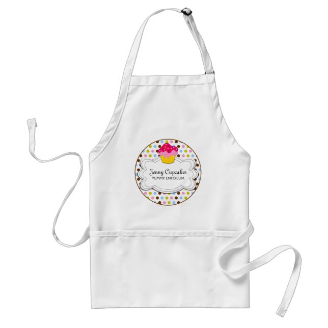 Whimsical Cupcake Bakery Personalised Apron (Front)