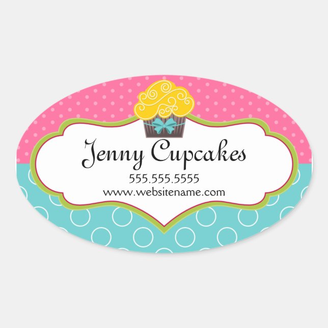 Whimsical Cupcake Bakery Seals (Front)