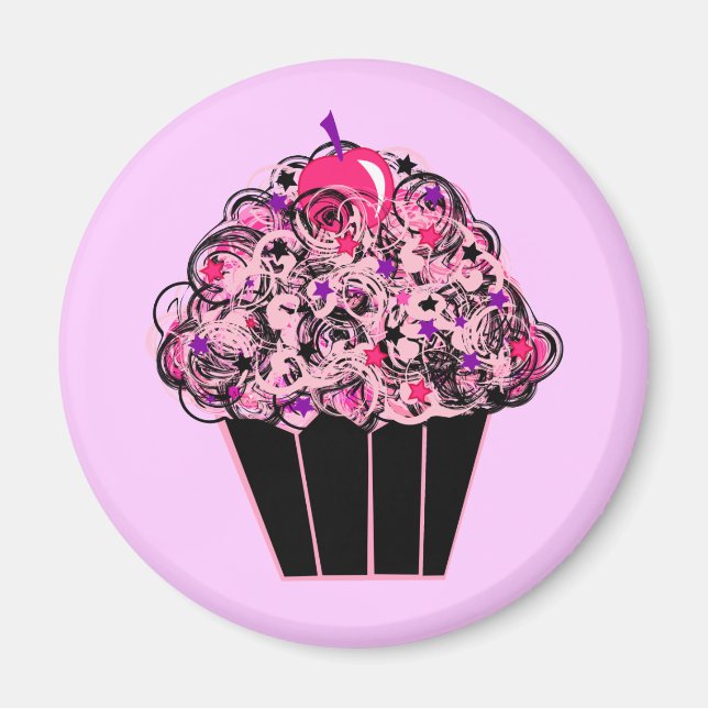 Whimsical Cupcake Magnet (Front)