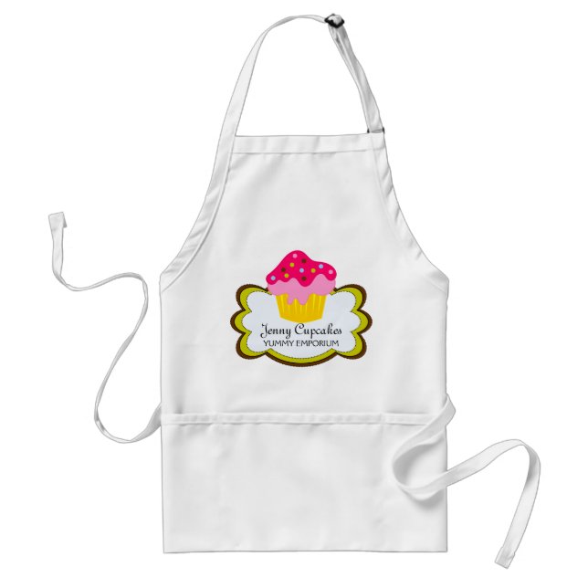 Whimsical Cupcake Personalised Apron (Front)