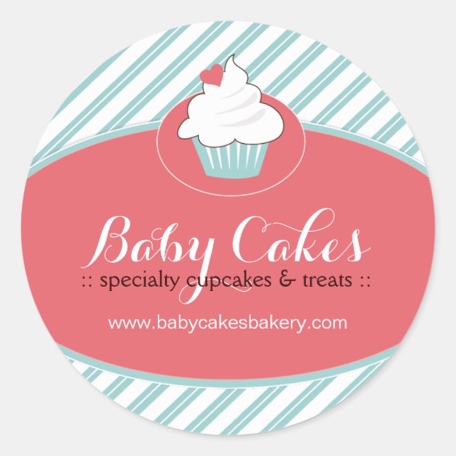 Whimsical Cupcake Sticker (Front)
