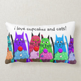 Whimsical Cupcakes and Cats Pillow #2