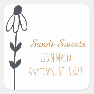 Whimsical Custom  Floral Envelope Seals