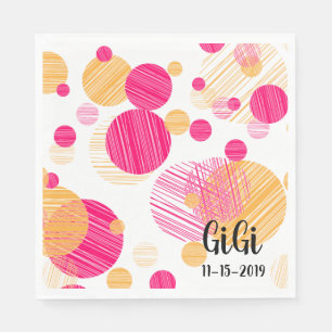 Whimsical custom Polka-Dot Pattern Napkin