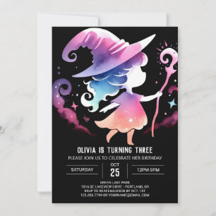 Whimsical Custom Wizard Birthday Invitation