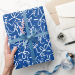 Whimsical Cute Blue White Bows Pattern Hanukkah Wrapping Paper<br><div class="desc">Check out this lovely gift wrap with a fun and simple bows pattern! Be sure to check out the other colours and more of my patterns! Also please carefully note how Zazzle prints the pattern and make sure the size is ok for your needs. They repeat the pattern each 36"...</div>