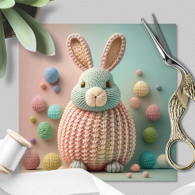 Whimsical Cute Bunny Easter Holiday Card (Creator Uploaded)