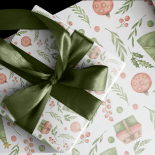 Whimsical Cute Christmas Icon   Wrapping Paper