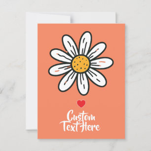 Whimsical Cute Daisy Postcard – Playful Floral Art