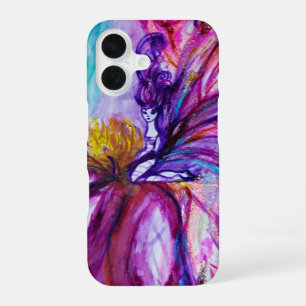 WHIMSICAL CUTE FLOWER FAIRY IN PINK,GOLD SPARKLES iPhone 16 CASE