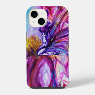 WHIMSICAL CUTE FLOWER FAIRY IN PINK,GOLD SPARKLES iPhone 14 CASE