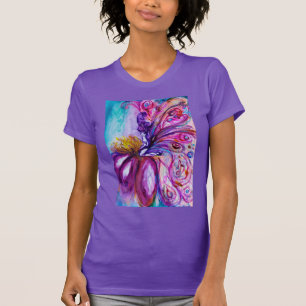 WHIMSICAL CUTE FLOWER FAIRY IN PINK,GOLD SPARKLES T-Shirt
