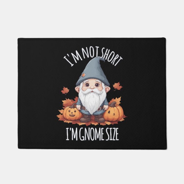 Whimsical Cute Gnome in Autumn Doormat (Front)