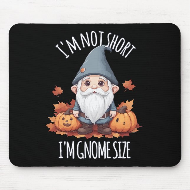 Whimsical Cute Gnome in Autumn Mouse Mat (Front)