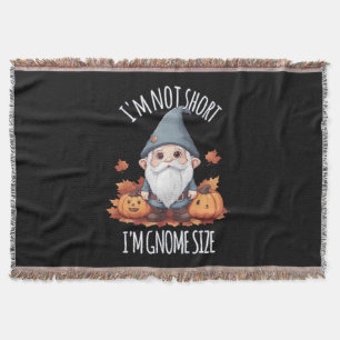 Whimsical Cute Gnome in Autumn Throw Blanket
