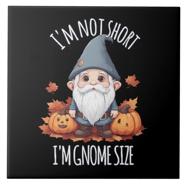 Whimsical Cute Gnome in Autumn Tile (Front)