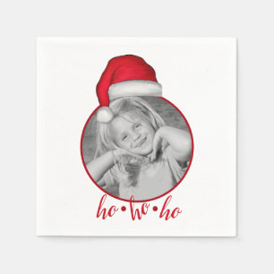 Whimsical Cute Holiday Christmas Photo Family Napkin