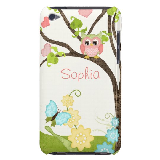 Whimsical Cute Owls Tree of Life Heart Leaf Swirls Case-Mate iPod Touch Case