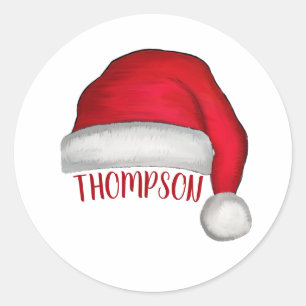 Whimsical Cute Santa Claus Simple Christmas Classic Round Sticker