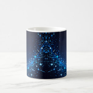 Whimsical Cute Sparkles on Deep Blue Coffee Mug