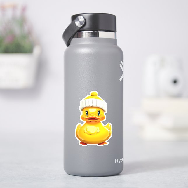 Whimsical cute yellow rubber duck decal (HydroFlask)