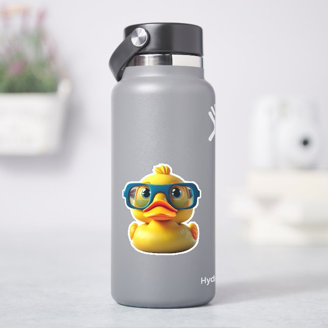 Whimsical cute yellow rubber duck decal (HydroFlask)