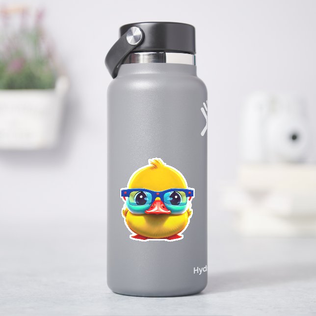 Whimsical cute yellow rubber duck decal (HydroFlask)