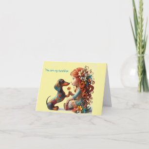Whimsical Dachshund Any Occasion Card
