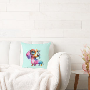 Whimsical Dachshund Cushion