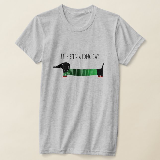 Whimsical Dachshund Long Day T-Shirt (Laydown)