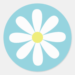Whimsical Daisy Classic Round Sticker