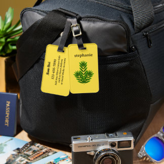 Whimsical Daisy Custom Text and can edit colour Lu Luggage Tag