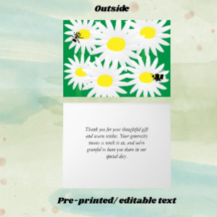 Whimsical Daisy Personalised Note Card