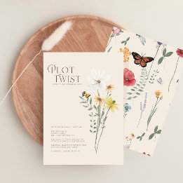 Whimsical Daisy Plot Twist Wedding Save The Date 