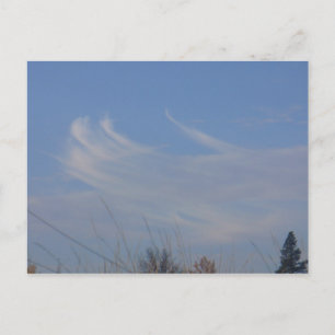 Whimsical Dancing Clouds Postcard