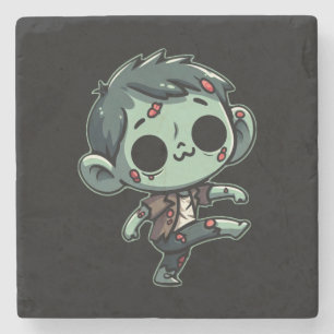 Whimsical Dancing Zombie - Halloween Undead Stone Coaster