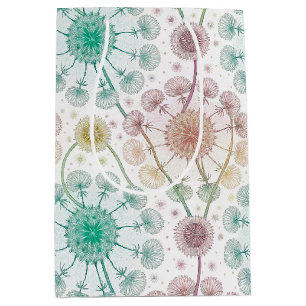Whimsical Dandelion Breeze – Pastel Botanical Medium Gift Bag