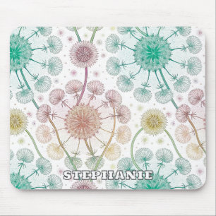 Whimsical Dandelion Breeze – Pastel Botanical Mouse Mat