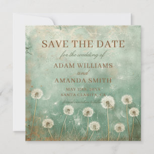 Whimsical Dandelion Flowers Wedding Save The Date