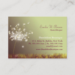 Whimsical Dandelion Professional Business Card