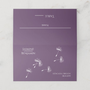 Whimsical Dandelion Wedding Place / Escort Card