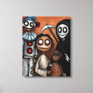 Whimsical Dark Creepy Art Canvas Print
