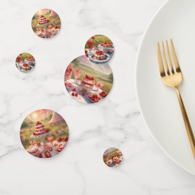 Whimsical decadent Strawberry Shortcake party Confetti (Group)