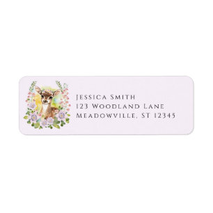Whimsical Deer Baby Shower Return Address Labels