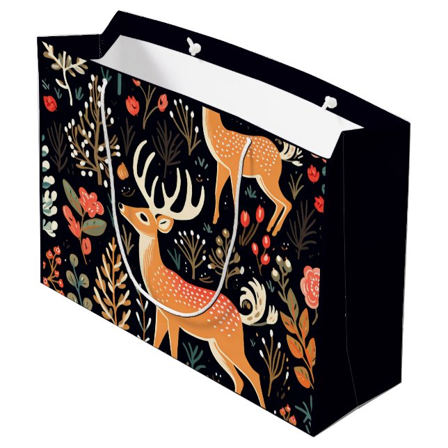 Whimsical Deer Gift Bag - Large (Back Angled)