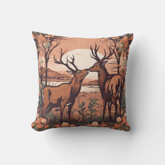 Whimsical Deer Grazing D4 Cushion