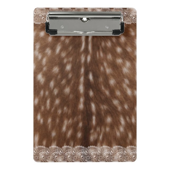 Whimsical deer paper mini clipboard (Front)