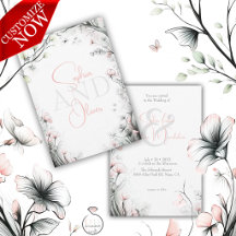 Whimsical Delicate Blush Floral Branch