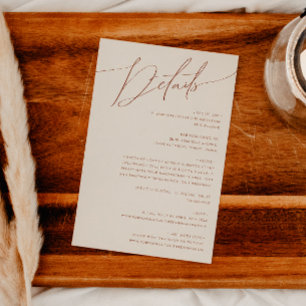 Whimsical Desert Beige Details Enclosure Card