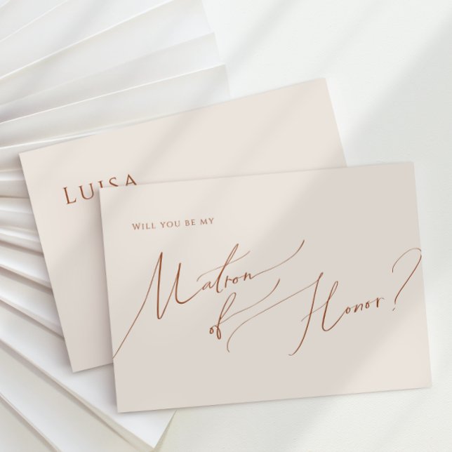 Whimsical Desert | Beige Matron of Honour Card (Creator Uploaded)